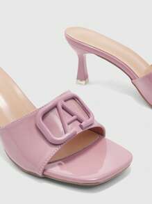 CUCCOO BIZCHIC New Arrival Silver Strap Transparent Crystal Rhinestone Embellished Sandals, Fairy Vibe - Pink - View 8