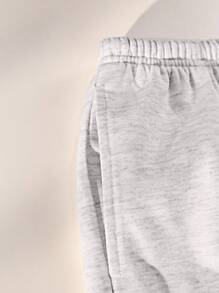 3pcs Puff Embroidered Shorts, Women Summer Shorts - Light Grey - View 5