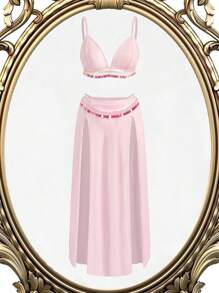SHEIN 3 Stücke Dessous-Set mit Netzeinsätzen für Große Größen, ohne Bügel