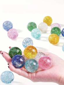 SHEIN 10 Piezas de Pelotas de Rebote Parpadeantes en Colores Vibrantes - Diversión amigable para adolescentes para fiestas, premios y bolsas de regalo, pelotas, premios, recuerdos de fiesta de coser, juguetes de Pascua a granel, recuerdos de fiesta de sirena, recuerdos de fiesta de princesa