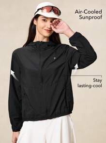 OutZeal Waterproof Sun Protection Lightweight Packable Hiking Jacket For LightRain All Day Windbreaker Drawstring Hem
