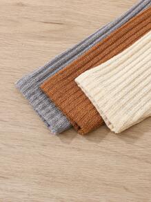 3pcs Baby Girls' Casual Ruffle Trim Long Sleeve Outerwear, Spring/Autumn