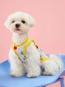 PETSIN 2pcs/Set Cute Pineapple Letter Print Pet Dog/Cat Vest, Breathable & Comfortable Universal Design - Multicolor - View 14