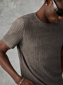 Manfinity VCAY Paquete múltiple de camisetas de manga corta holgadas de cuello redondo para hombre