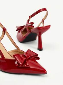 CUCCOO CHICEST Fashion Women's High Heel Pumps With Pearl & Bow Decor, Comfortable & Versatile Lolita Style Heels