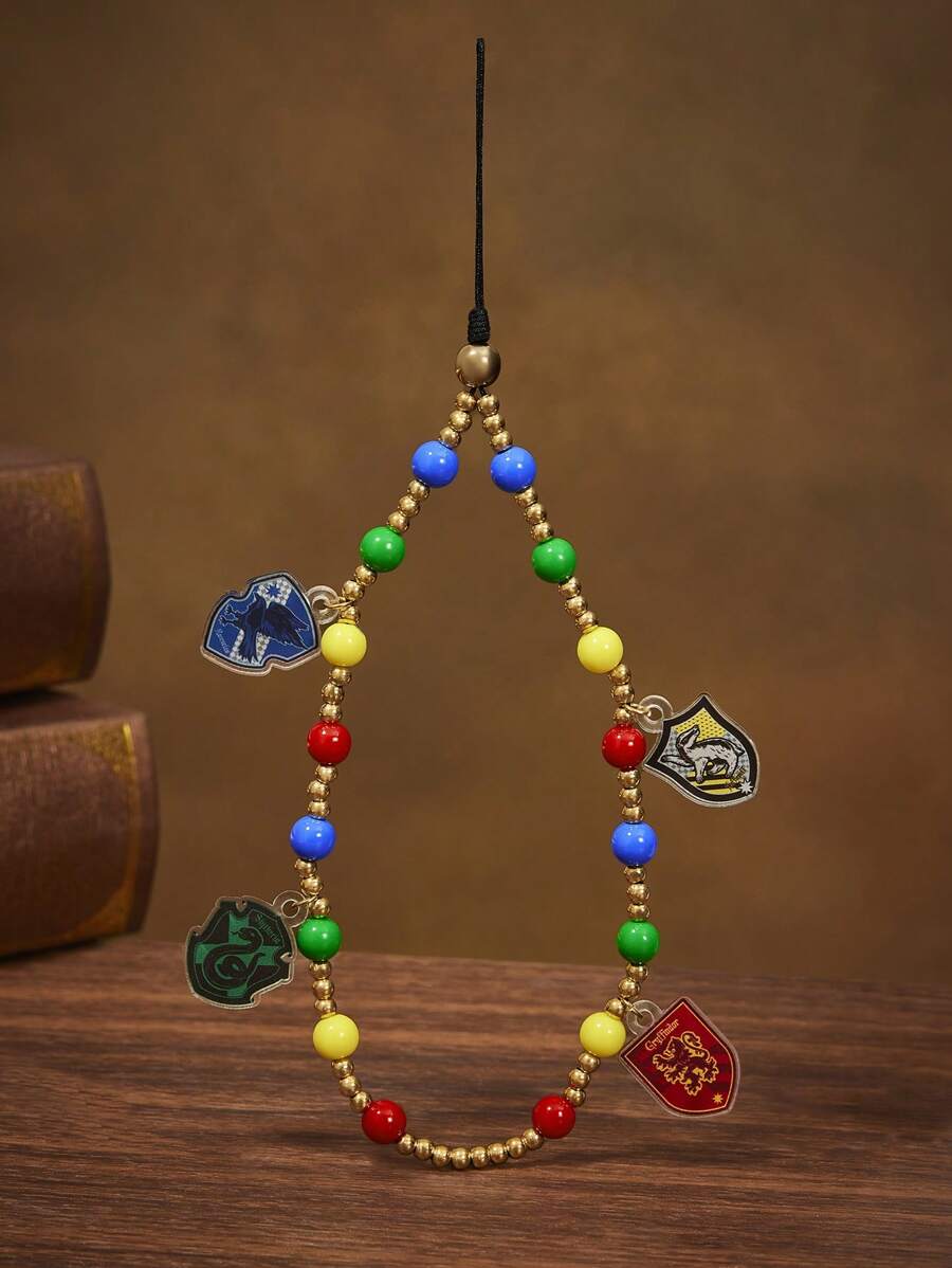 HARRY POTTER X SHEIN Handmade Beaded Colorful Mobile Phone Lanyard And Chain,Gryffindor, Fits All Phone Cases - Multicolor - View 1