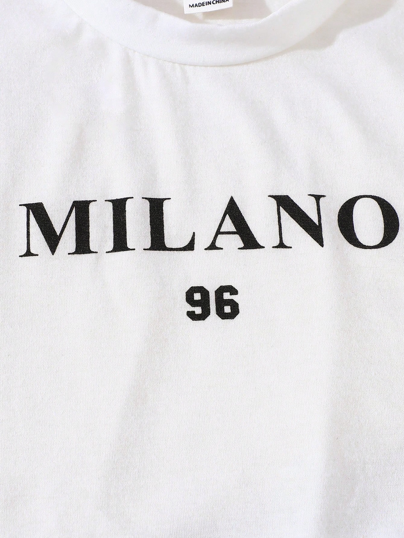 SHEIN 2 قطعة/مجموعة تي شيرت كنزة بطباعة رسومات وشع...