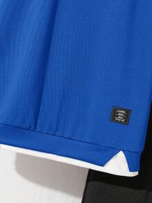 Tween/Tween Boy Casual Mock Neck T-Shirt And Sweatpants Set, Matching Outfit - Royal Blue - View 5