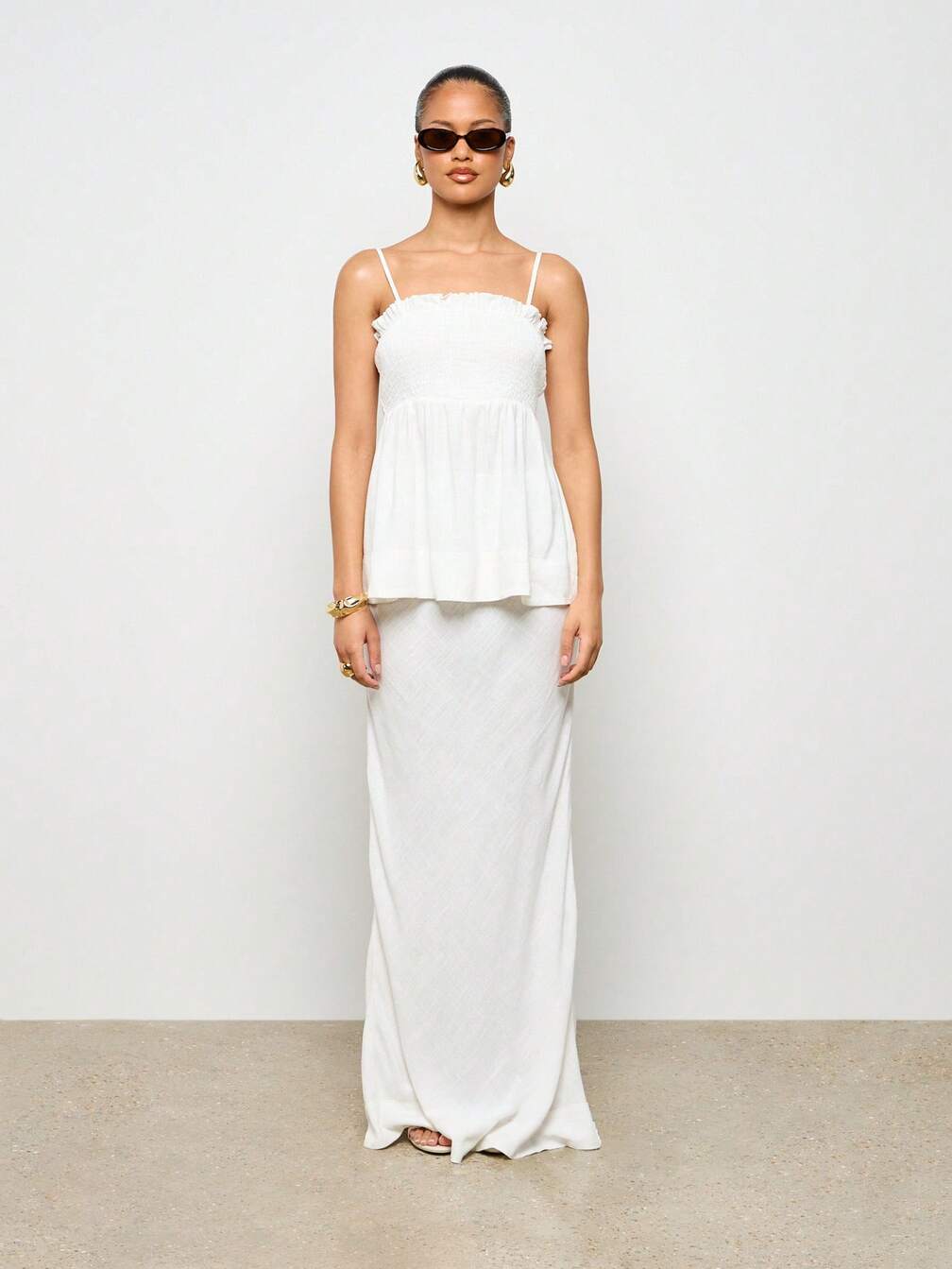 two piece summer maxi dress Breezy Botanics 2-Piece Maxi Dress
