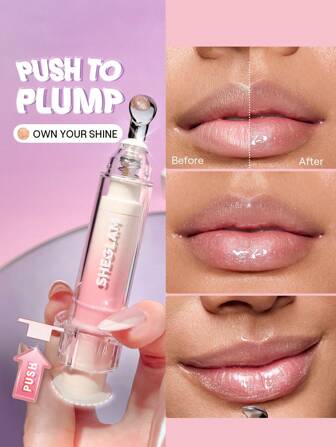 Booster Shine Plumping Lip Gloss-Own Your Shine Graduation Birthday Holiday Summer Fall Autumn Y2K Fancy Fashion Women Makeup Cosmetic Party Beach Travel Camping Outdoors School Campus Trip Festivals Decor Gift Present Rose Girl Cosplay Best Color Charm Vibe