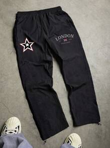 Manfinity Sport Corelite Men's Casual Sports Pants, Simplistic Design, Suitable For Summer - Black - View 1