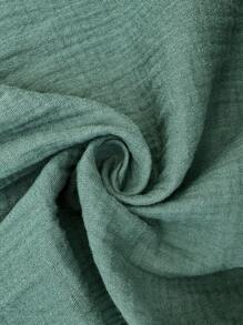 SHEIN Clasi Blusa elegante de mujer con escote en V sin espalda, manga corta, parche de encaje, decoración de lazo, tela cómoda, corte evasé. Blusa bohemia de verano con lazo en la espalda, volantes y manga corta, para uso diario, tops de verano, tops cortos, camisas de mujer para vacaciones y salidas - Verde - Ver 7