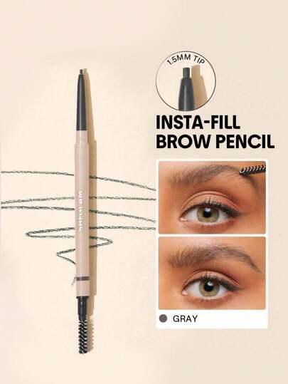 SHEGLAM LáPiz De Cejas Insta-Fill, Gris, De Larga DuracióN, AutomáTico, Resistente Al Sudor, Antigrasa, No Pegajoso, Ultra, Maquillaje Para Cejas, Para Navidad Y Marca Belleza Maquillaje Maquullaje CosméTica Para Mujeres NiñAs Perfecto Para Invierno Primavera Ideal Para Y2K Elegante Moda Adecuado Para CumpleañOs Regalo Fiesta Listo Mejor Color