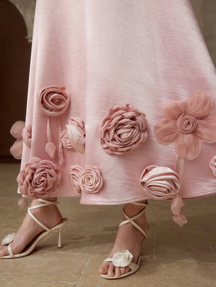 MOTF PREMIUM 立体花朵飘逸短裙