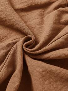 2pcs Young Girl Fashion Solid Color Coordinated Casual Shorts Set, School, Campus, College