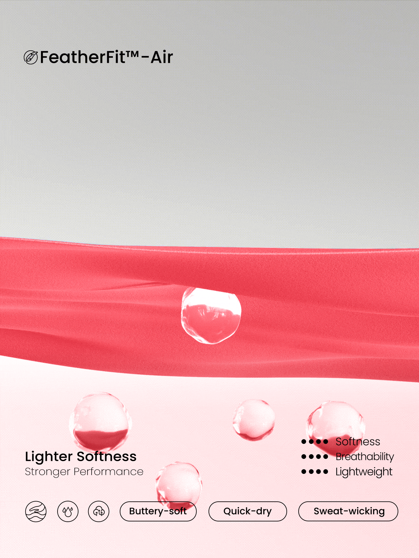 GLOWMODE FeatherFit™-Air Peekaboo 迷你连衣裙，内置短裤口袋，方领，防滑交叉，轻度支撑，低冲击，快干，吸湿排汗，春夏 - 珊瑚粉 - 查看 6