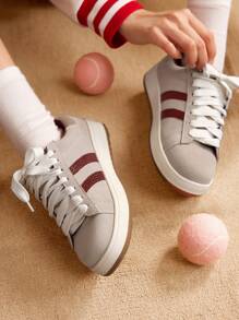 CUCCOO EASI Women's Casual Sporty Sneakers, Practical & Versatile - Gray Red - View 5