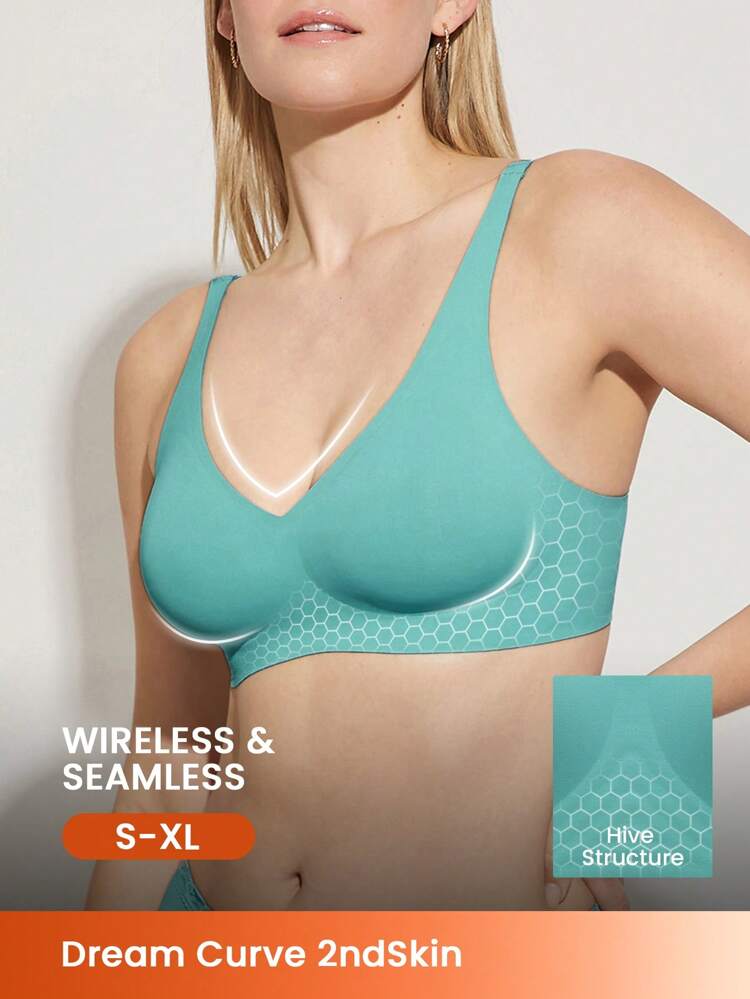 Dream Curve 2ndSkin Wireless Seamless Plunge Lounge Bra