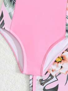 SHEIN Baju Renang Anak Perempuan / Baju Renang Terusan / Baju Renang Bermotif / Set 2 Potong - MultiWarna - View 5