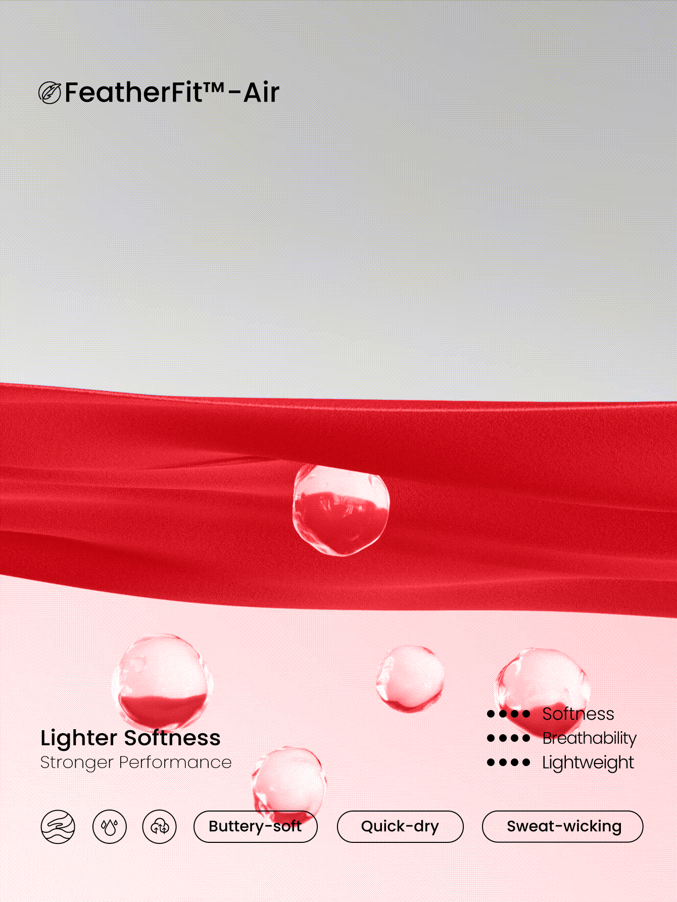 GLOWMODE FeatherFit™-Air Scoop Neck Knotted Mini Dress Quick Dry Moisture Wicking - Fiery Red - View 6