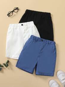 SHEIN 3 件套青少年男孩休闲套装（含短裤）