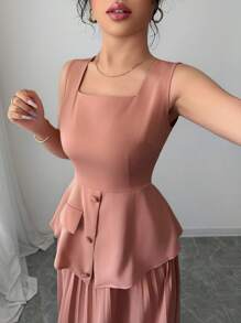 Modelyn 法式收腰百褶 A 字裙