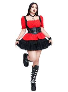 Whyspr Áo cánh Punk Rave tông màu tối giản dị, đơn giản và thời trang, phù hợp cho mùa hè - Nhiều màu - Xem 6