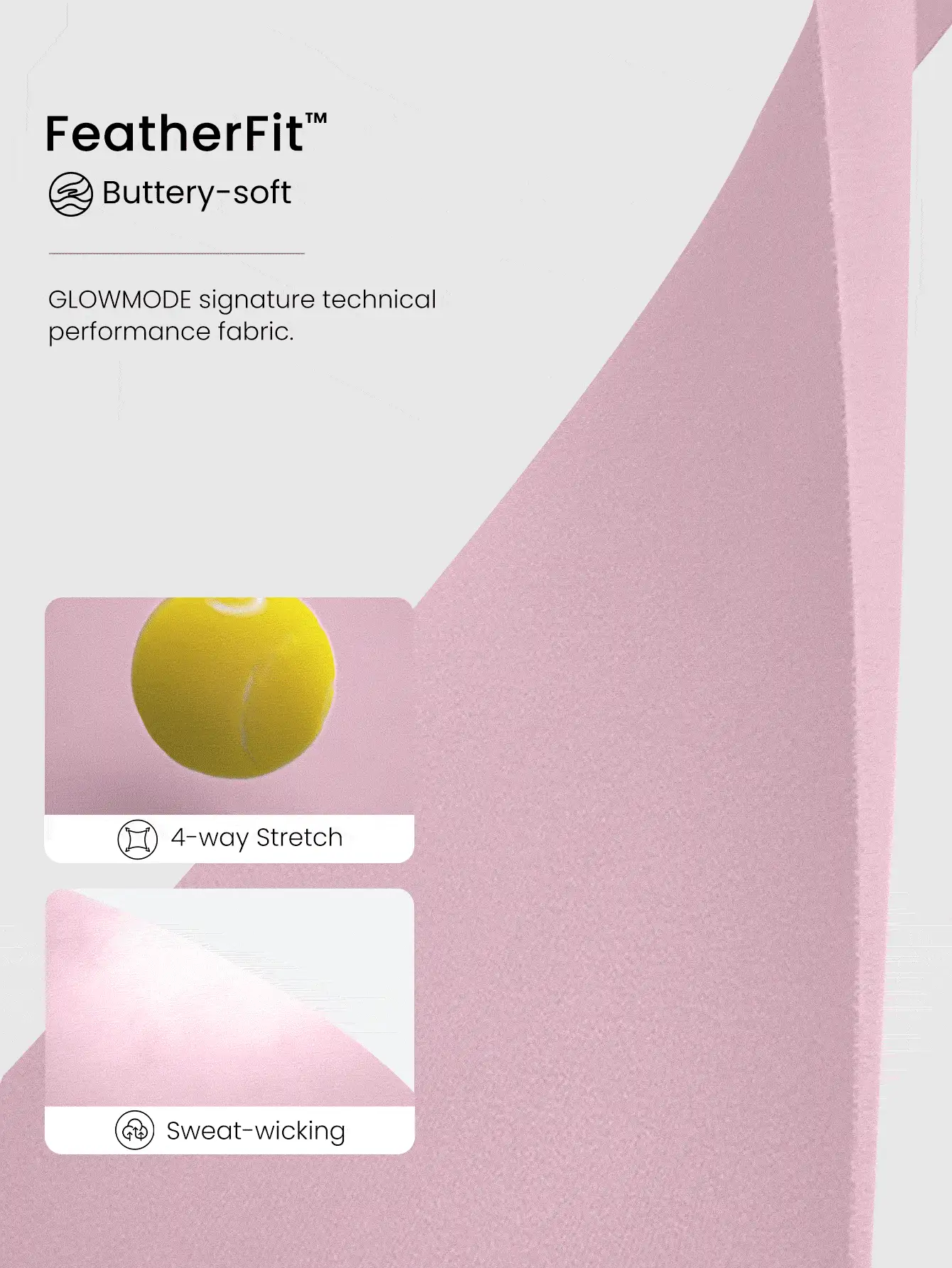 GLOWMODE FeatherFit™ U Back Cutout Active Crossover Tank Top Light Support Low Impact Yoga Pilates Daily - Bubblegum Pink - View 4