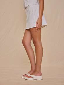 MUSERA Low Rise Broderie Anglaise Mini Skirt Only Summer Vacation Cute Elegant Sweet Escape Party - White - View 3