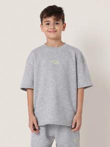 SUMWON 高级街头服饰套装，宽松T恤和慢跑裤，必备两件套运动休闲套装，适合春夏秋季运动休闲，舒适百搭。