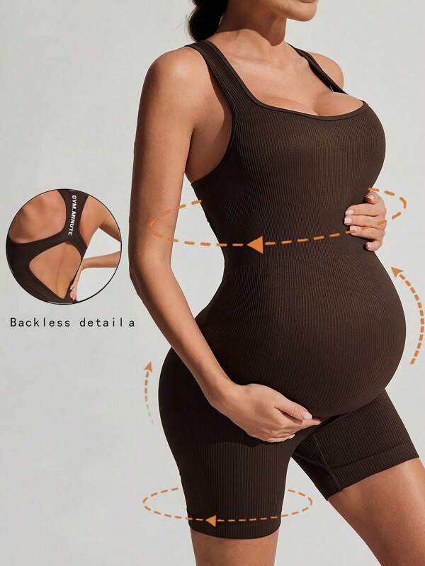 SHEIN Mono deportivo para mujeres embarazadas: Leggings de maternidad con súper soporte abdominal y gran elasticidad