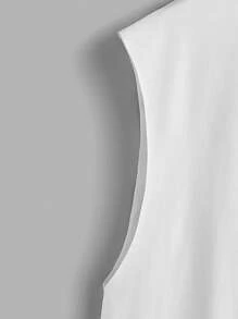 Manfinity Joysei 1997 男士休闲无袖背心，夏季 - 白色 - 查看 5