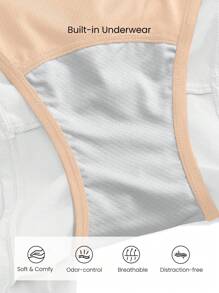 GLOWMODE Short de running de cintura alta de 4 pulgadas VitalSwift con ropa interior incorporada, bolsillo con cordón, para entrenamiento diario, gimnasio, verano, secado rápido, transpirable y antimicrobiano