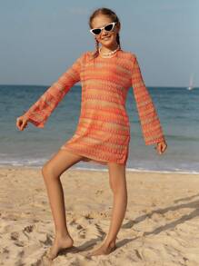 Tween Girl Simple Fashion Casual Daily Long-Sleeved Cover Up