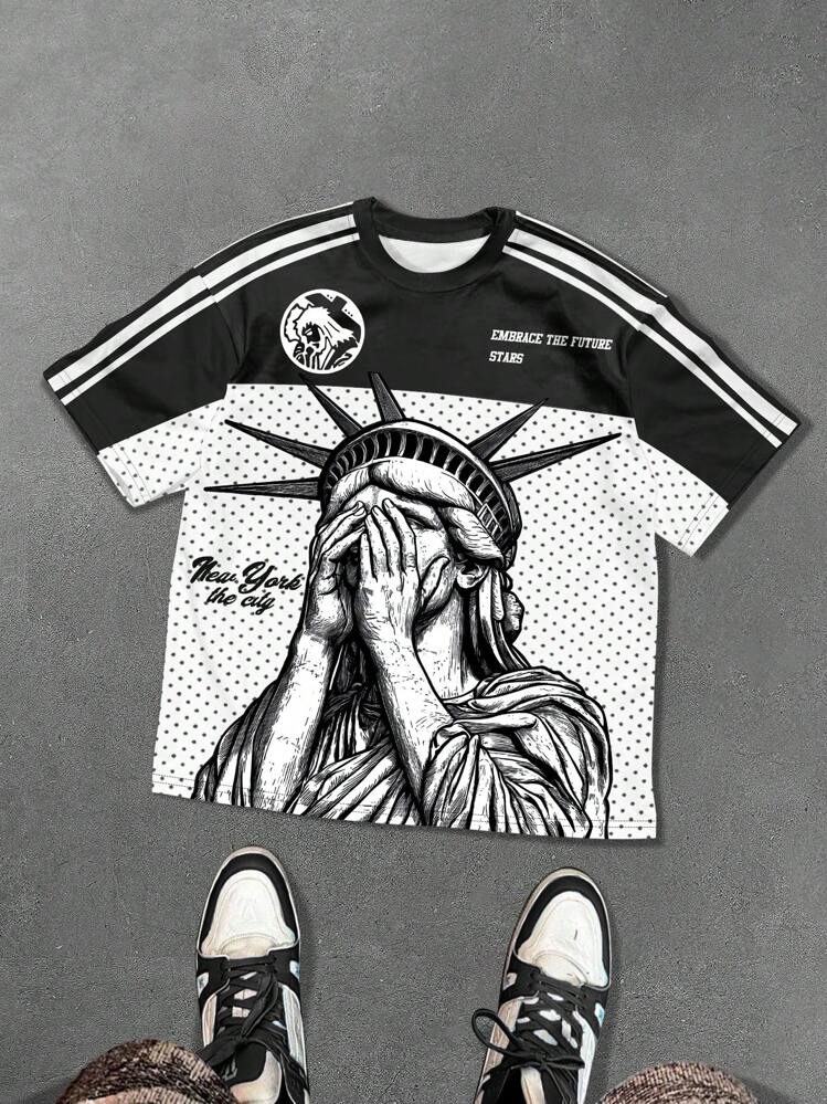 PAVTROS Camiseta de cuello redondo de manga corta para hombre, minimalista y de moda, apropiada para el verano - Multicolor - Añade 5