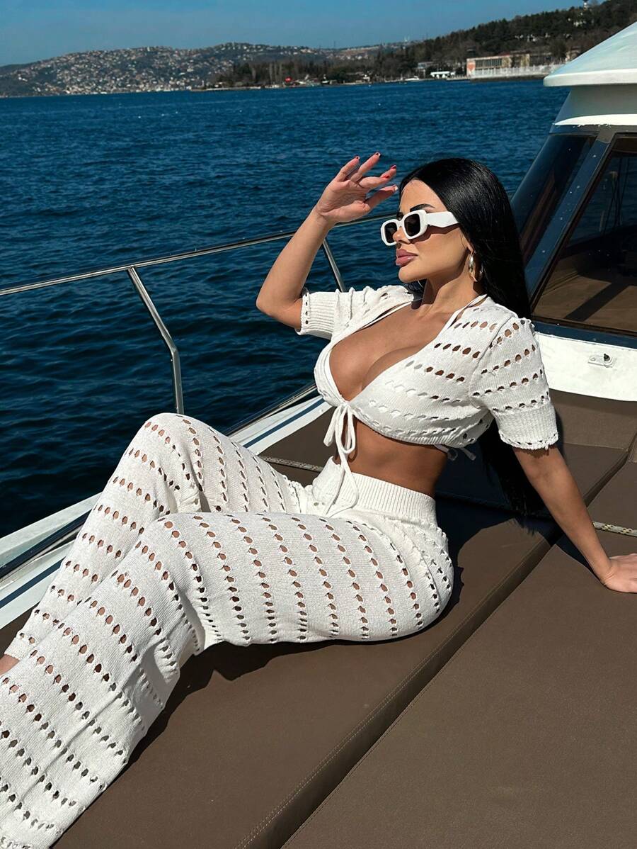 Cubrecuerpo para mujer con diseño calado para el verano