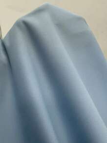 Chiquease 2025 New Spring/Summer Blue Cap Sleeve French Niche Stylish Sweetheart Neck Fitted Slim Dress, Suitable For Date, Vacation