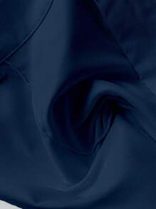 Franclia Women's Solid Color Toothpick Striped Design Casual Pants For Commuting Fall Cloth For Women - Navy Blue - View 4