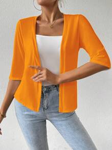 Calvaya Women Solid Color Casual Vacation Regular Cardigan, Summer Loose Knit Outwear