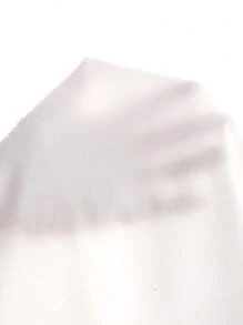 INAWLY Plus Size Summer Casual Heart Embroidery Flare Sleeve T-Shirt - White - View 7