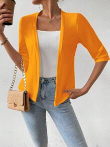 Calvaya Women Solid Color Casual Vacation Regular Cardigan, Summer Loose Knit Outwear