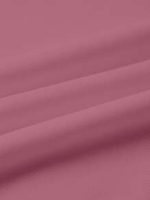 SHEIN LUNE 浪漫巴黎主题正面图案印花休闲舒适百搭长袖 T 恤女款，春夏季 - 玫瑰紅 - 查看 4