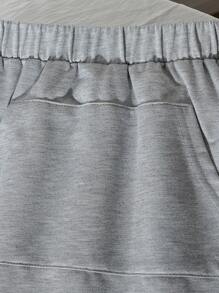 SHEIN 2 件套年轻女孩可爱休闲装：蕾丝边 Polo 领短袖 T 恤 + 裙子，夏季