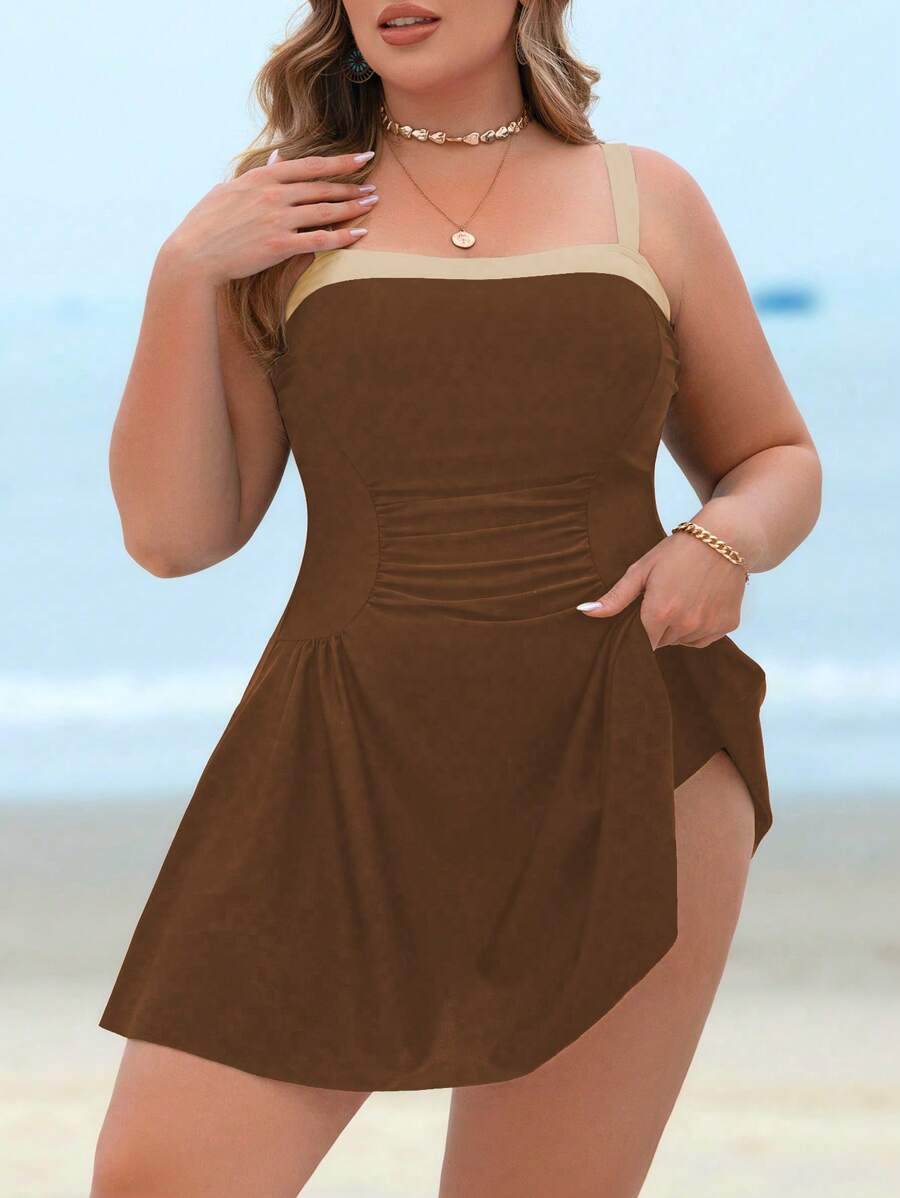 Spaghetti Strap CHIffon Long Dresses Pool Plus Size