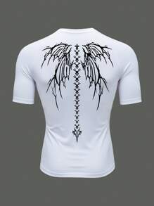 Manfinity Sport Corelite Men's Athletic T-Shirt & Tank Top, Fashionable For Summer Compression Shirt Men - White - View 2