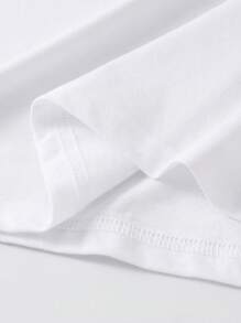 INAWLY 女士花卉印花休闲宽松圆领短袖 T 恤 - 白色 - 查看 5