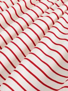 Cozy Pixies Baby Girl Strawberry Pattern Round Neck Ruffle Trim Pullover Top And Elastic Waist Pants 2 Pieces Set