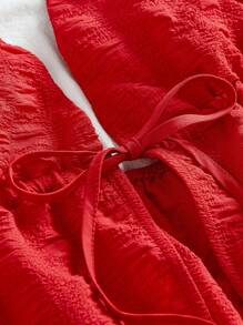 Soleia 2pcs/Set Women Casual Backless Ruched Halter Tie Knot Cami Top Set, Suitable For Summer, Vintage Retro Style, Casual Holiday Style, Sexy Style, Cute Y2K Coconut Girl Boho Music Festival Styles