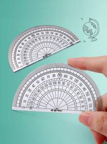 SHEIN 1 Set Ruler & Compass Set With Protractor For Teaching And Student Supply