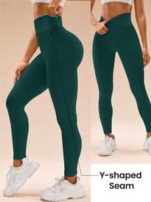 Seamluxe SHEIN Sport Women's Fashion Elastic Seamless Quick-Drying Leggings